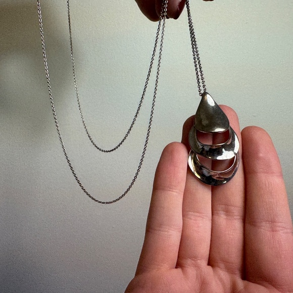 Elle Long Silver Pendant - Picture 4 of 4